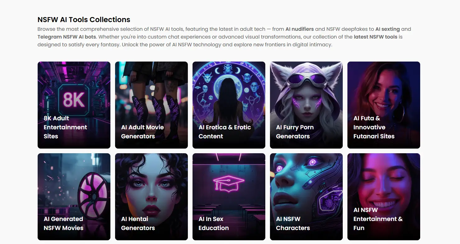 nsfw ai tools directory collections